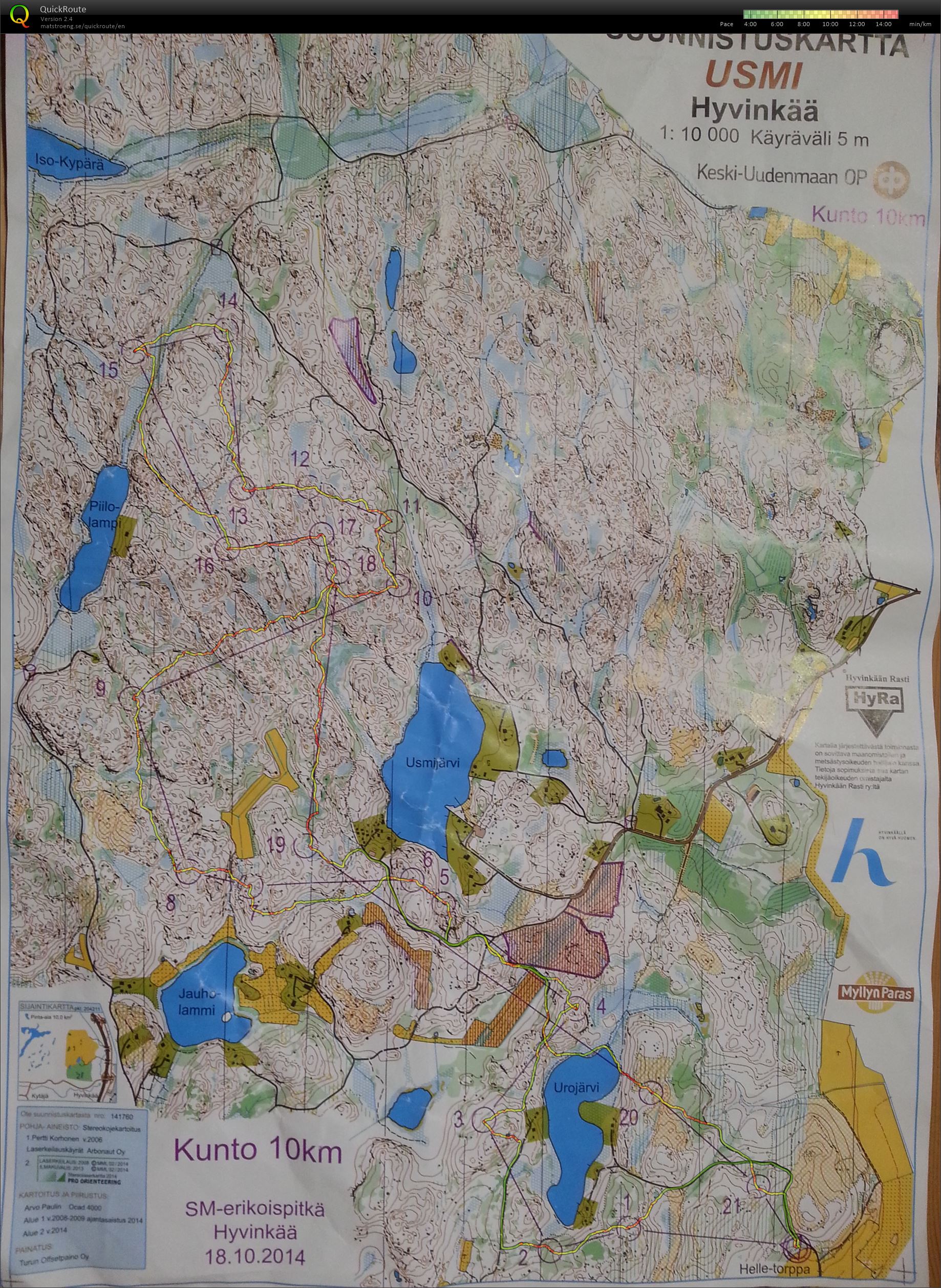 Kuntorastit SM-epitkän yhteydessä (18/10/2014)