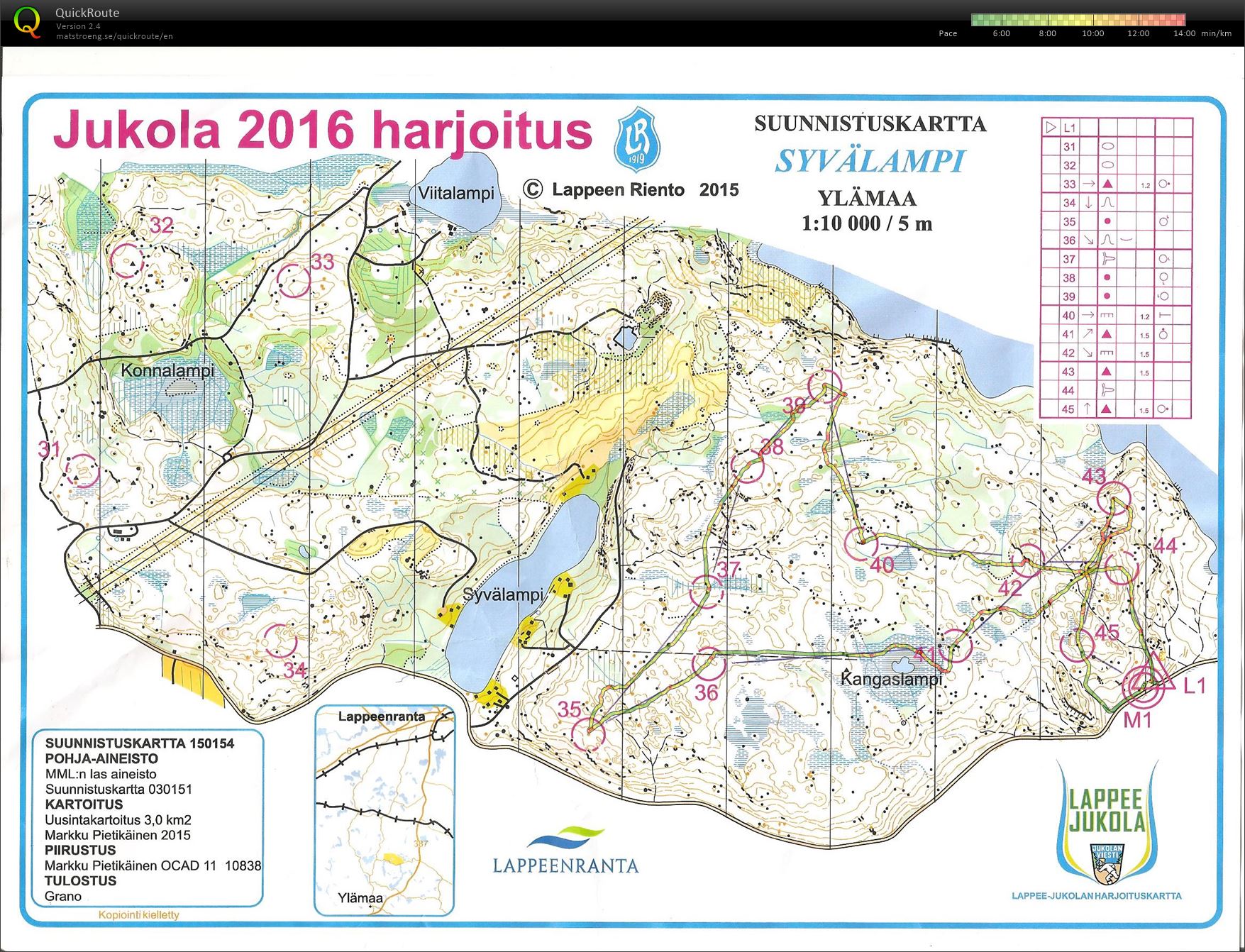 Jukola 2016 harjoitus (15/05/2016)