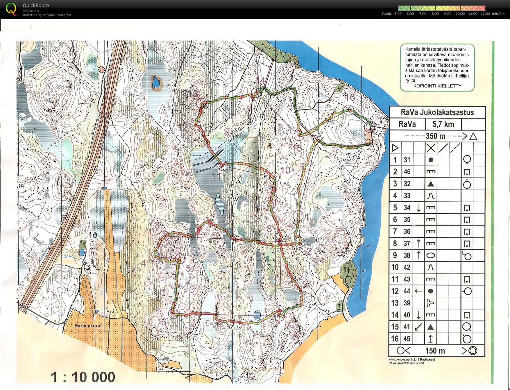 RaVa Jukola training (06/06/2012)