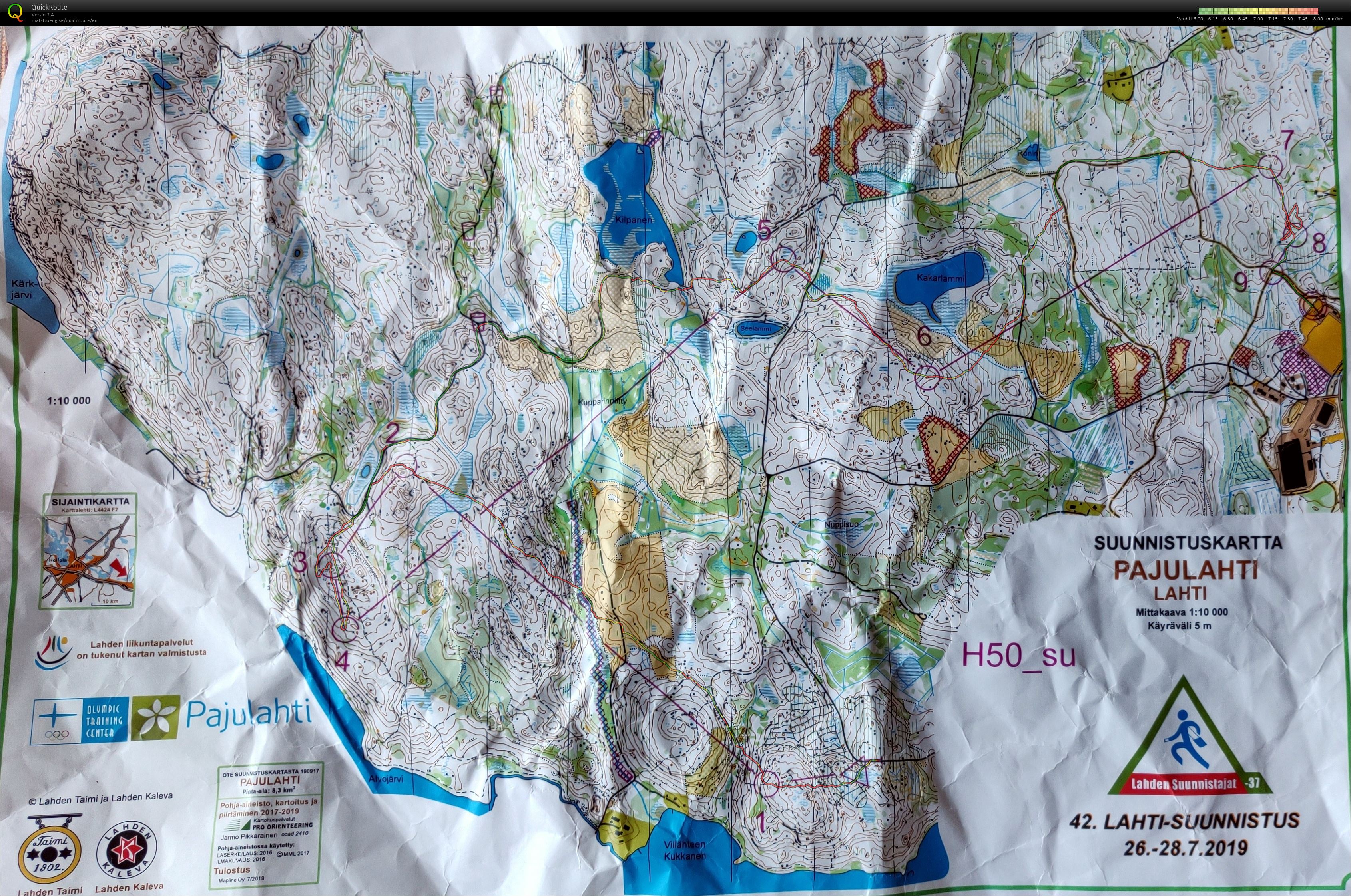 Lahtisuunnistus pitkämatka (28/07/2019)