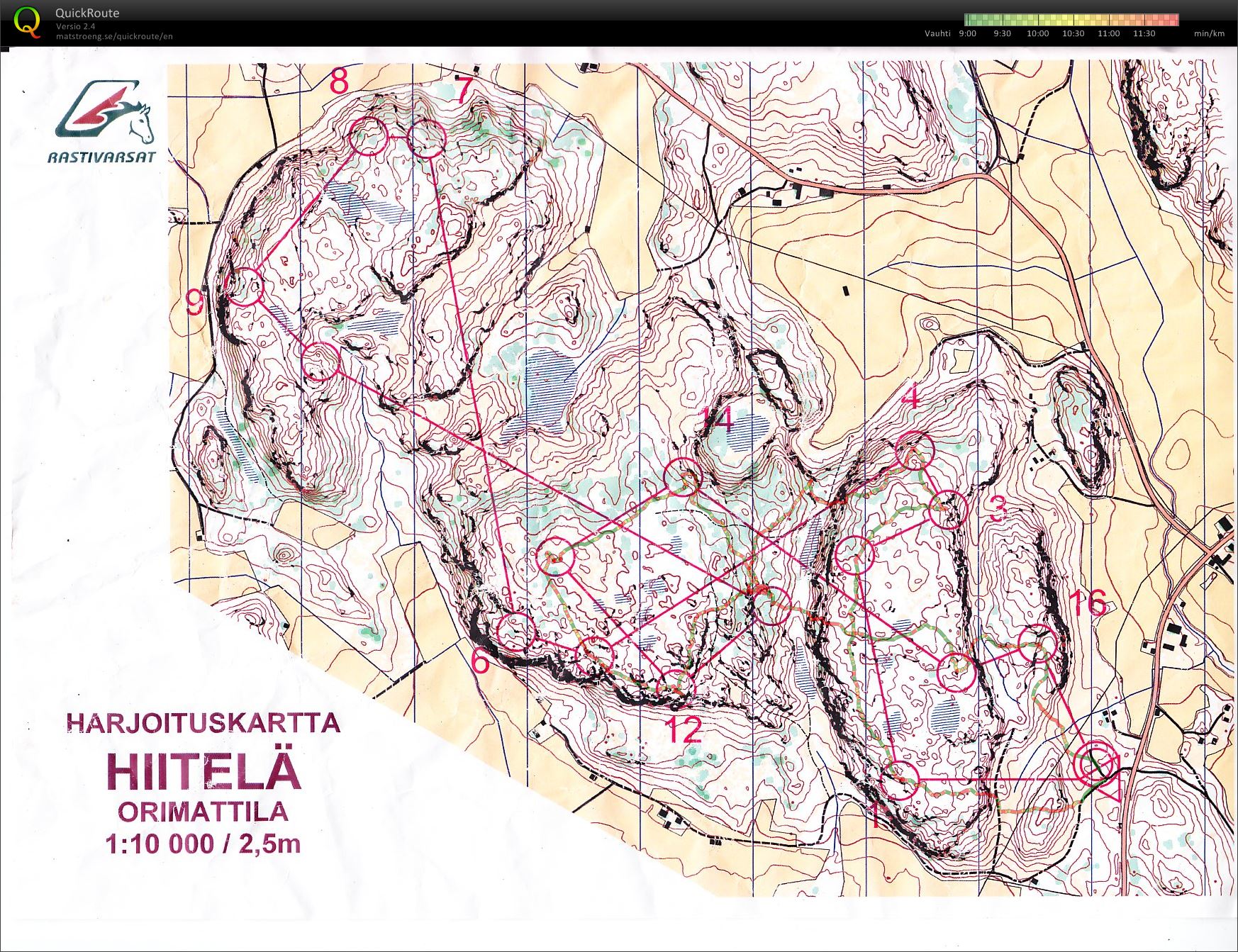Hiitelä, pullautuskartta (21-06-2013)