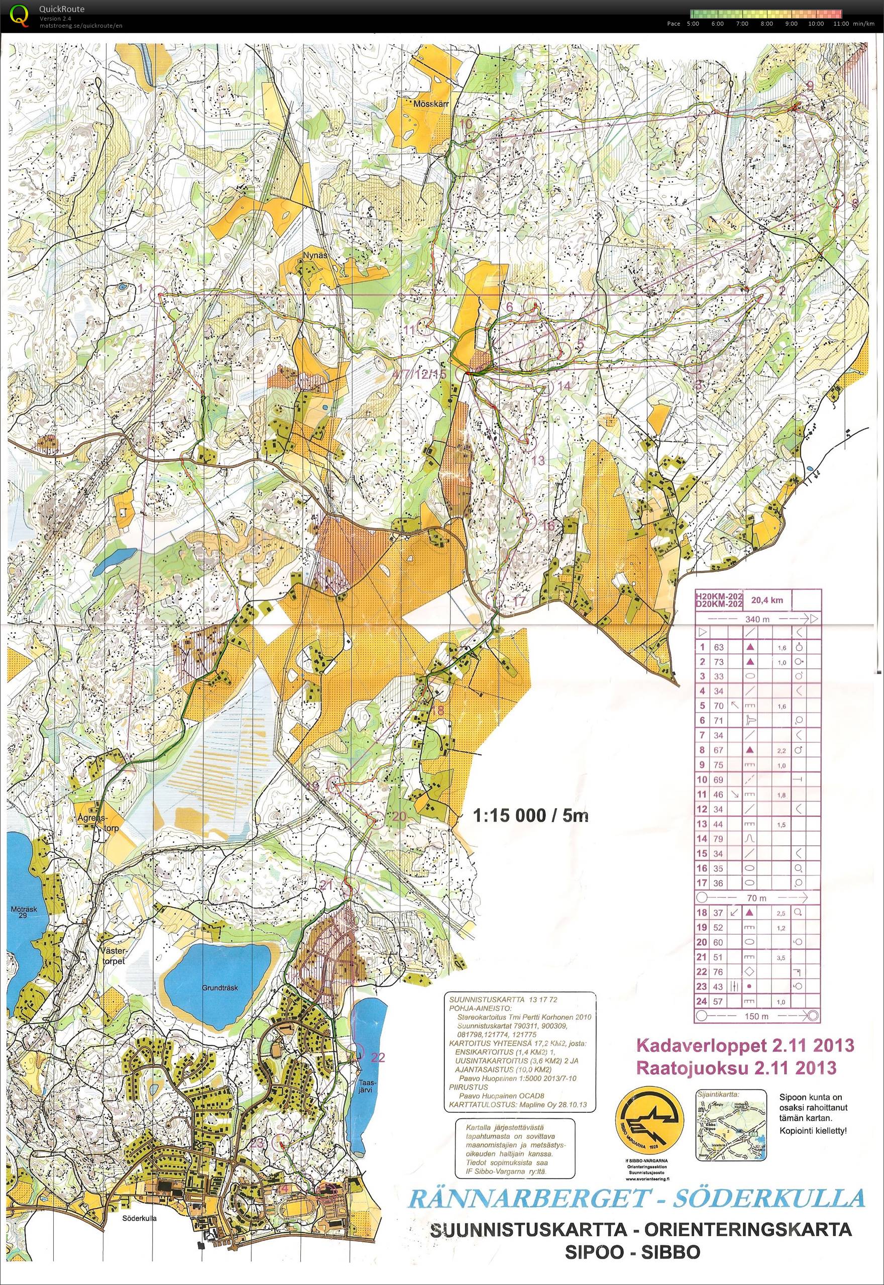 Raatojuoksu - Kadaverloppet 2013 (02-11-2013)